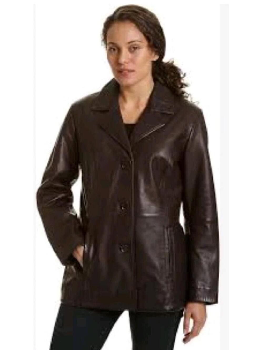 Wilsons Leather Womens S Brown Leather Jacket Cinnamon Girl Sade Boho Rockstar